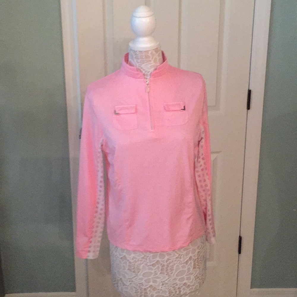 Jamie sadock long sleeve pink golf top